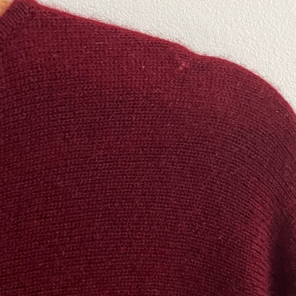 Charter Club Soft Cashmere Burgundy Hi-Low Sweater - Picture 6 of 8